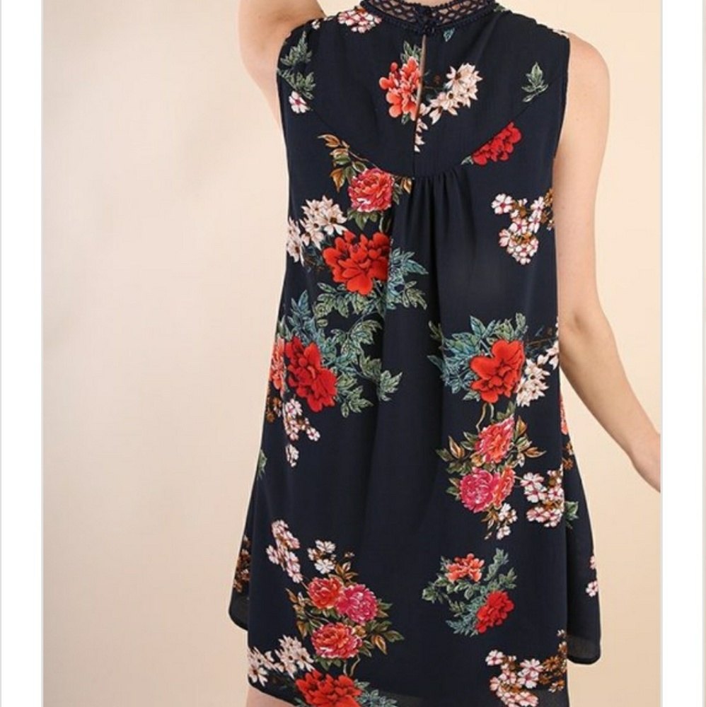 Umgee USA l Sleeveless Floral Print Dress - Picture 3 of 4